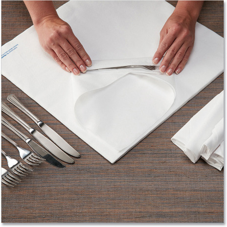 Airlaid Flat Pack Napkins - 1 Ply - 15.5 x 15.5 - White