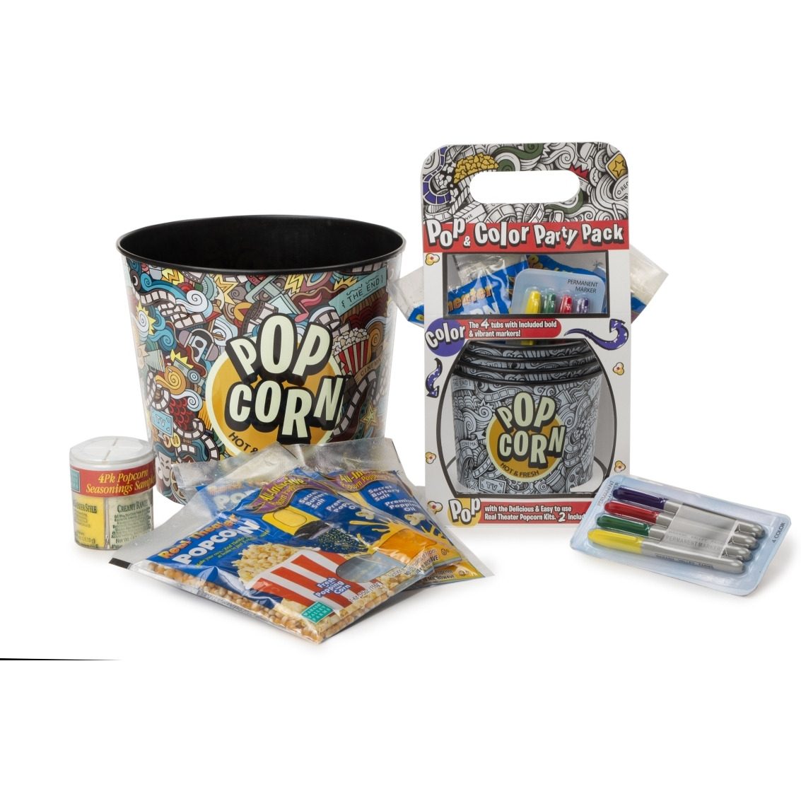 Pop & Color Party Pack with Serving Tub | The Best Snacks Come in A Jumbo Tub