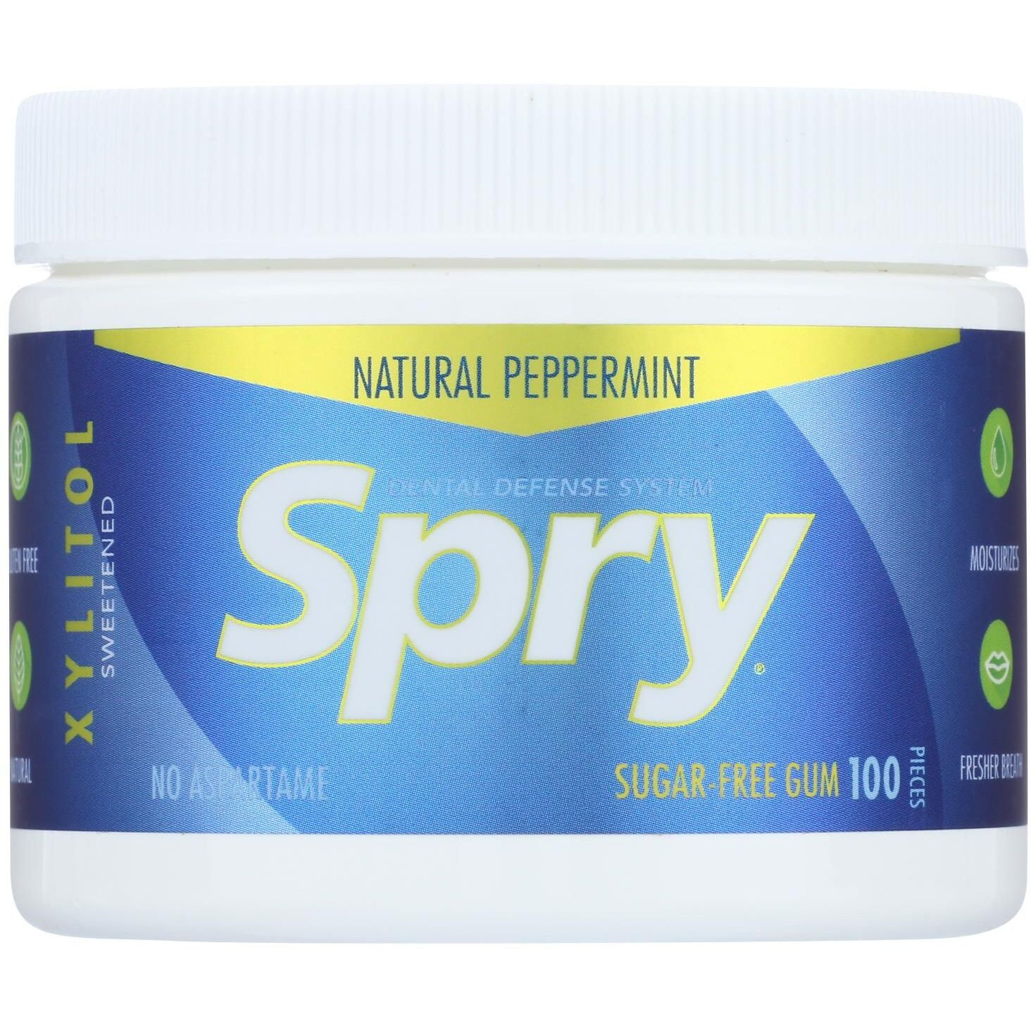 Spry chewing gum - Xylitol - Peppermint - 100 count - 1 Each(D0102H5NHQ8)