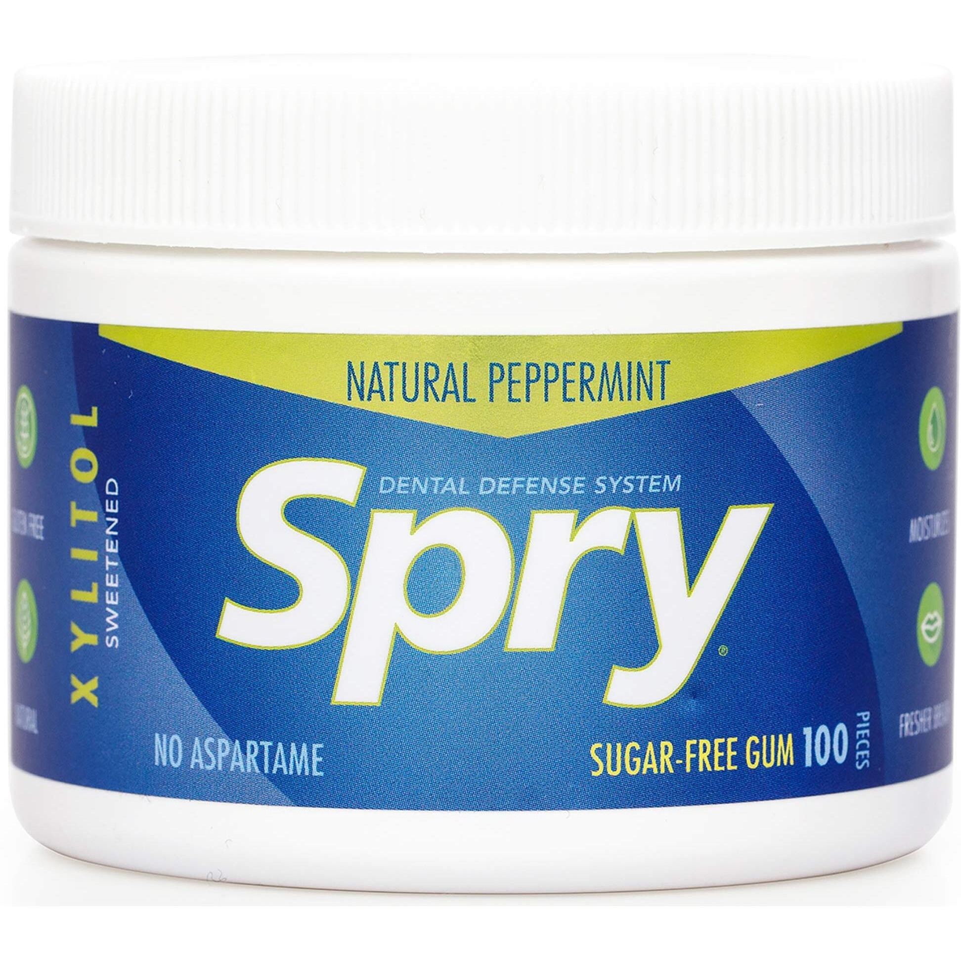 Spry chewing gum - Xylitol - Peppermint - 100 count - 1 Each(D0102H5NHQ8)