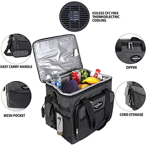 Koolatron D25 Hybrid Portable 12V cooler Bag  25L (26 qt)