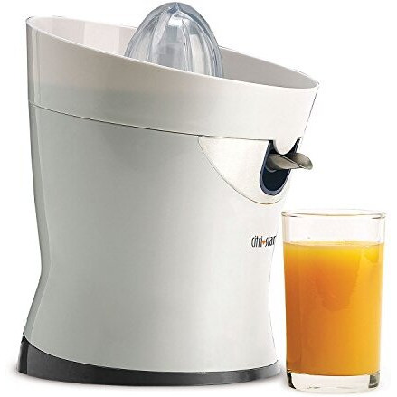 Tribest CitriStar CS-1000 Citrus Juicer, Electric Juicer for Oranges and Lemons with Stainless Steel Strainer and Spout White