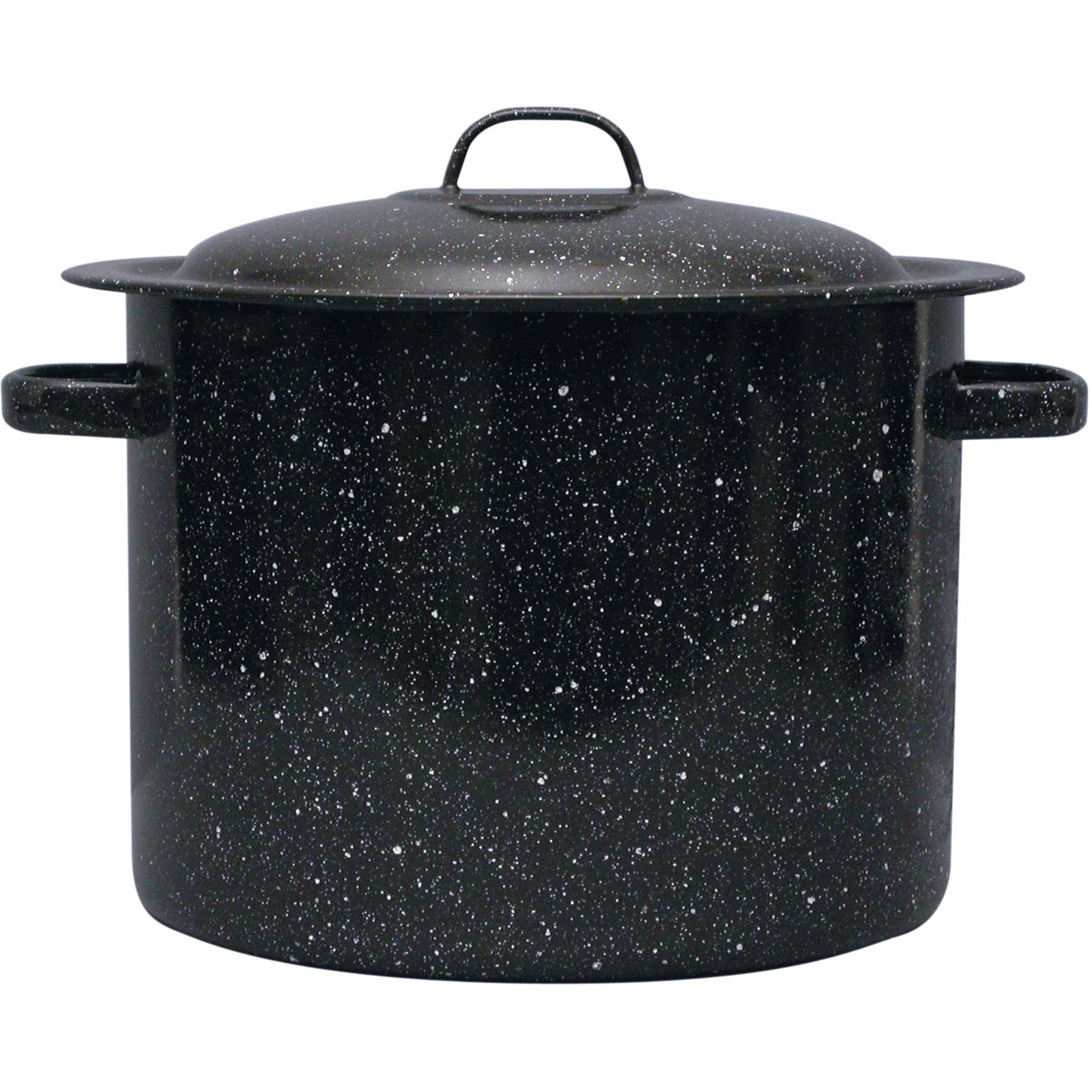 Cinsa USA F6133-1 12 qt. Black Stock Pot