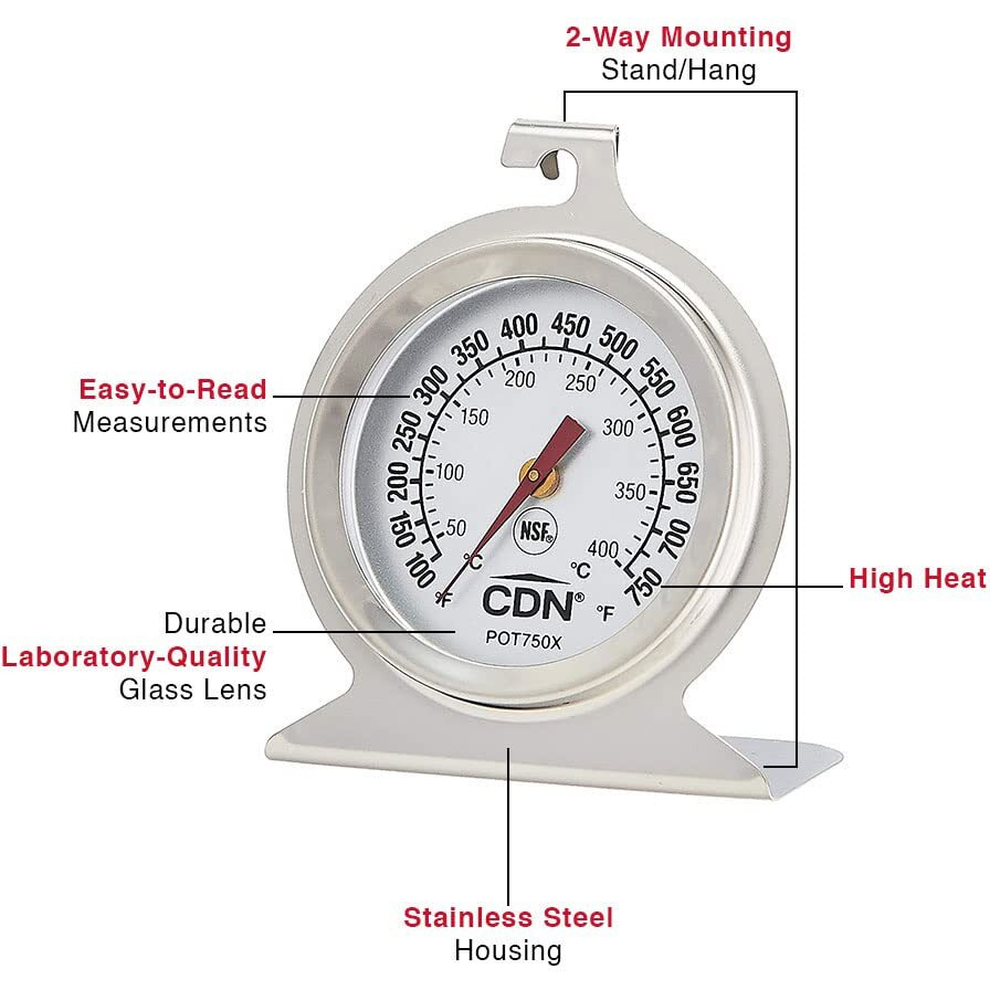 cDN POT750X ProAccurate High Heat Oven Thermometer