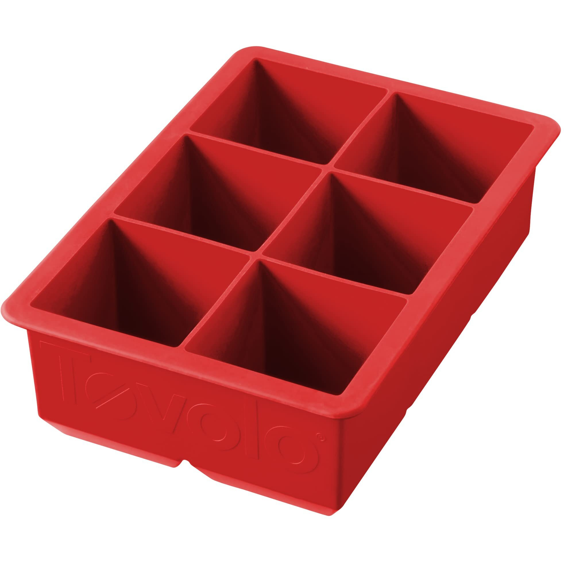 Tovolo 6504930 King Cube Ice Tray Silicone Candy  Apple Red - pack of 6