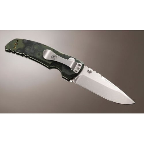 Hogue EX01 3.5in Folder Drop Pt Tumble Finish G10 Green