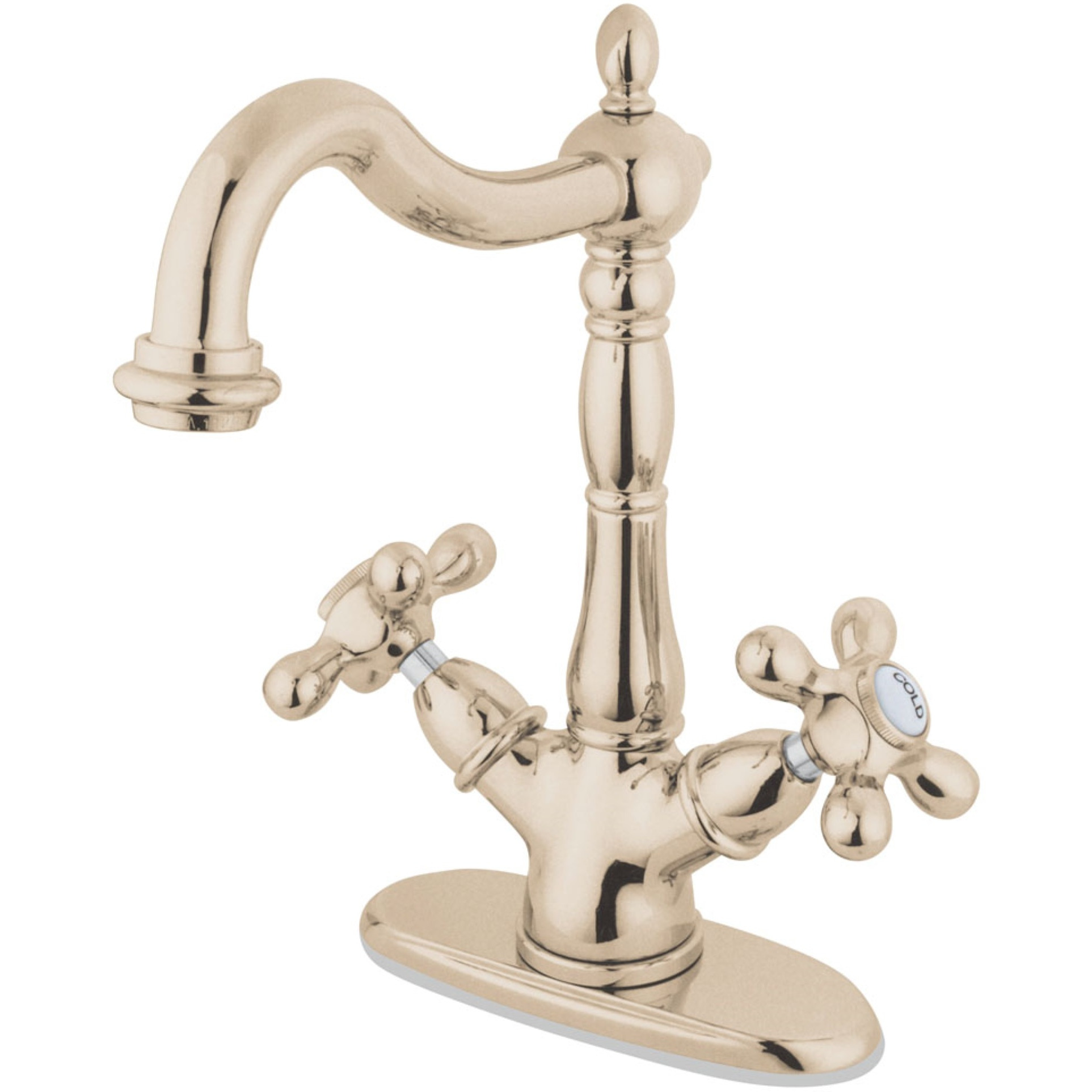 Kingston Brass KS1496AX Vessel Sink Faucet, Polished Nickel