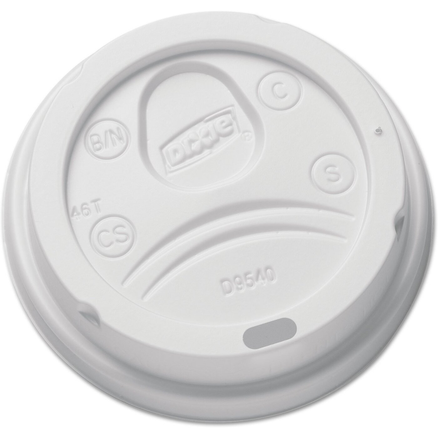 Dixie Foods DXEDL9540 10 oz Paper Hot Cup Lid - White