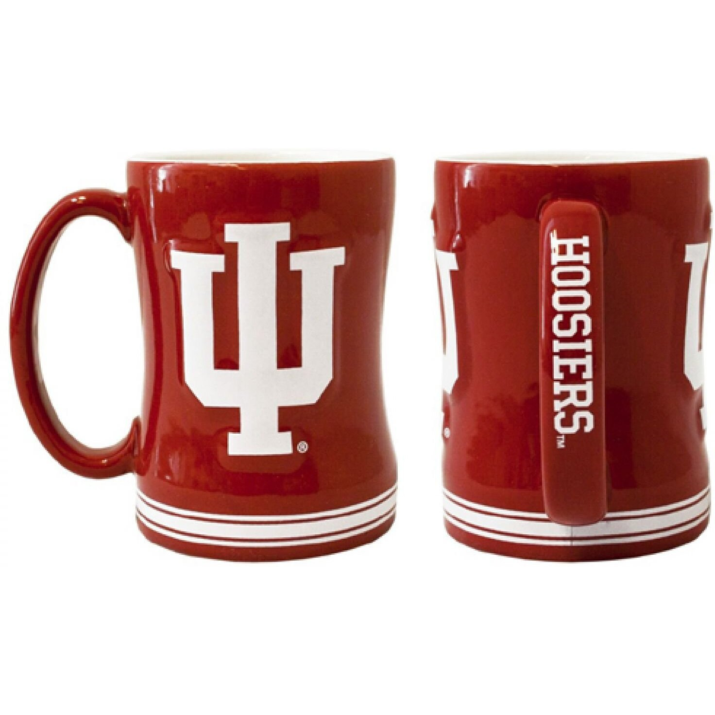 Indiana Hoosiers Coffee Mug - 14oz Sculpted Relief