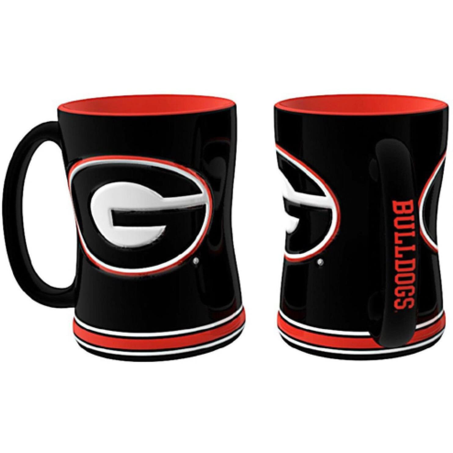 Georgia Bulldogs Coffee Mug - 14oz Sculpted Relief