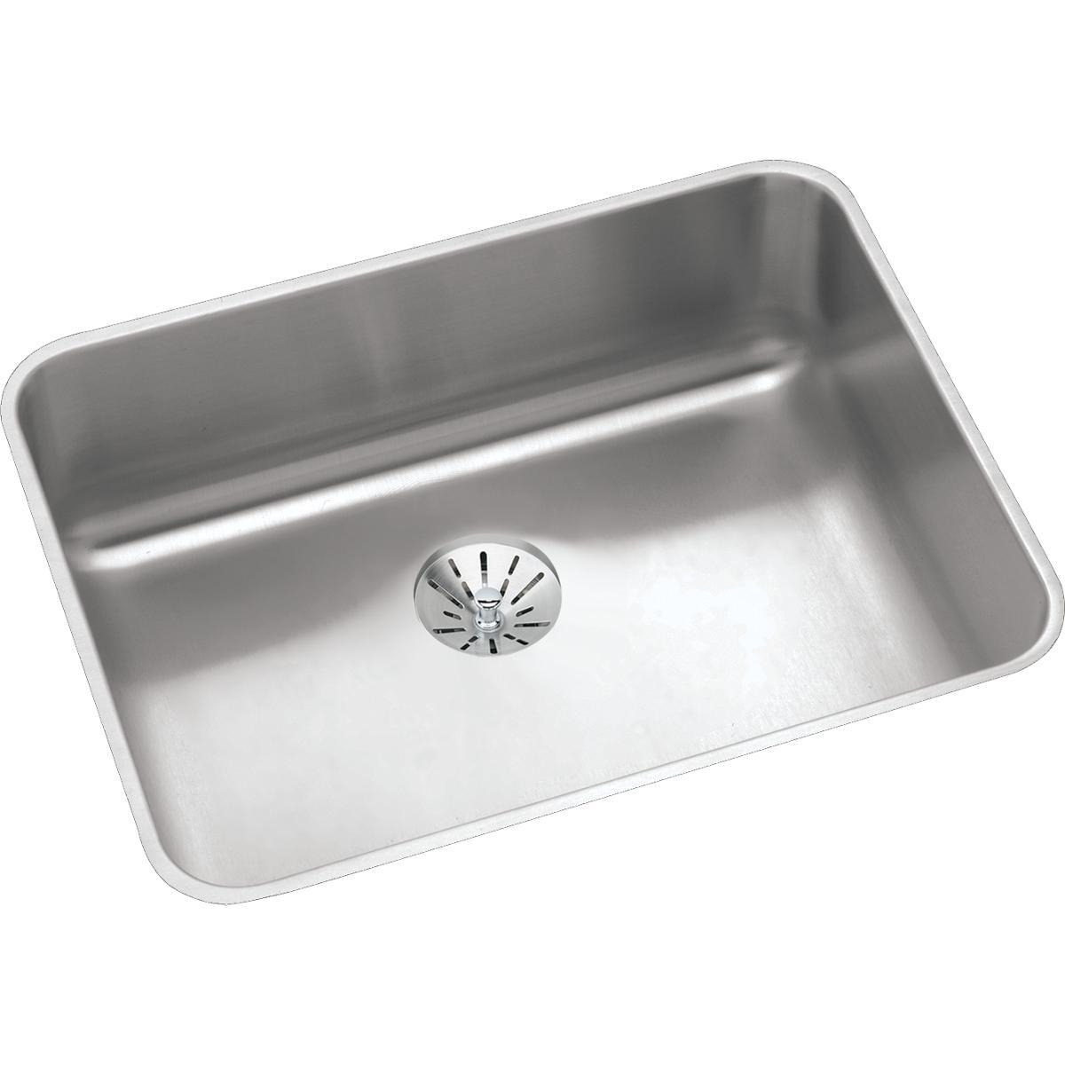 Elkay Lustertone Classic Stainless Steel, 23-1/2" x 18-1/4" x 4-3/8", Single Bowl Undermount ADA Sink w/Perfect Drain