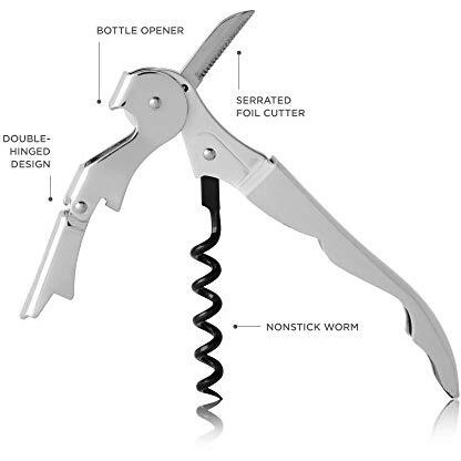 Stainless Steel TruetapDouble-Hinged Corkscrew