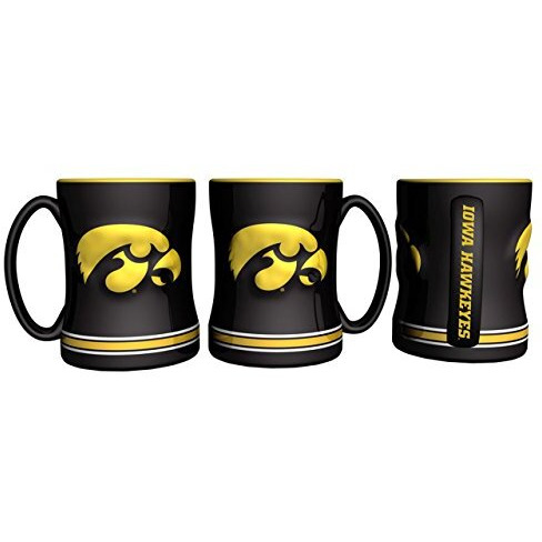 Iowa Hawkeyes Coffee Mug - 14oz Sculpted Relief