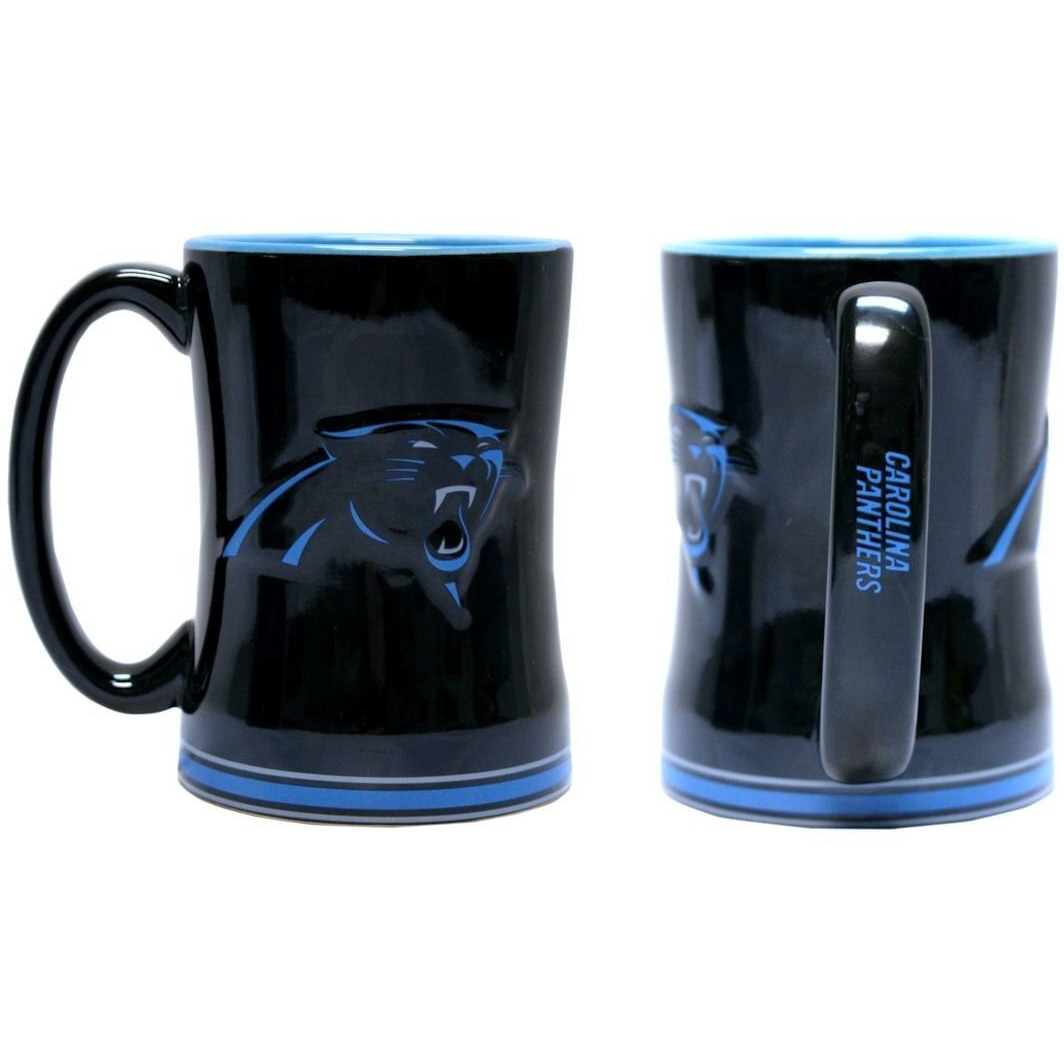 Carolina Panthers Coffee Mug - 14oz Sculpted Relief