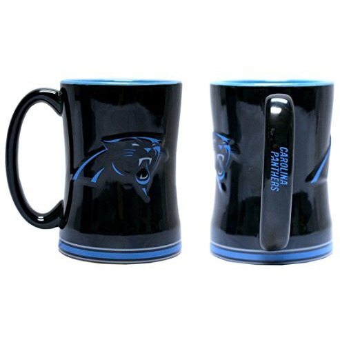 Carolina Panthers Coffee Mug - 14oz Sculpted Relief