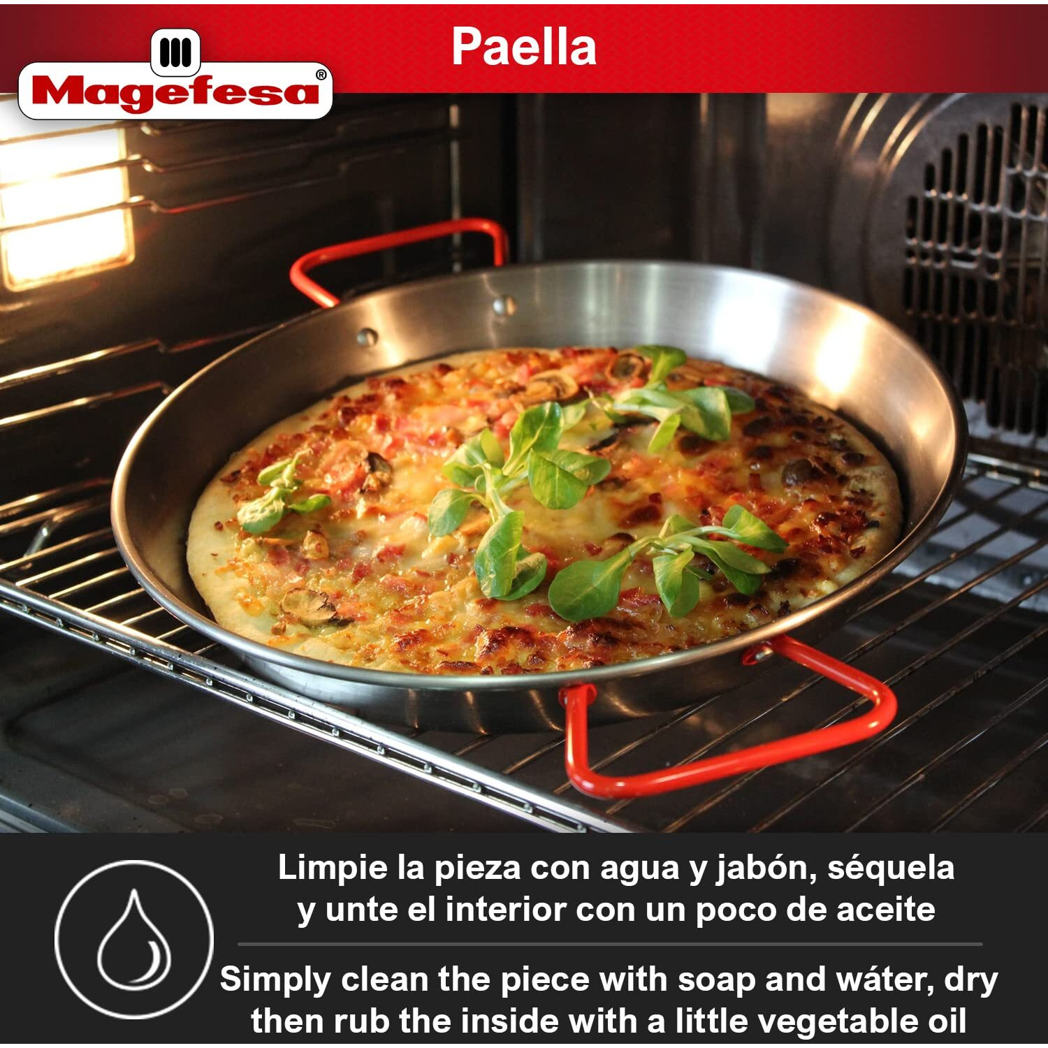 Magefesa 01PAPAEPU30 12 in Fesa carbon Steel Paella Pan - 4 Servings