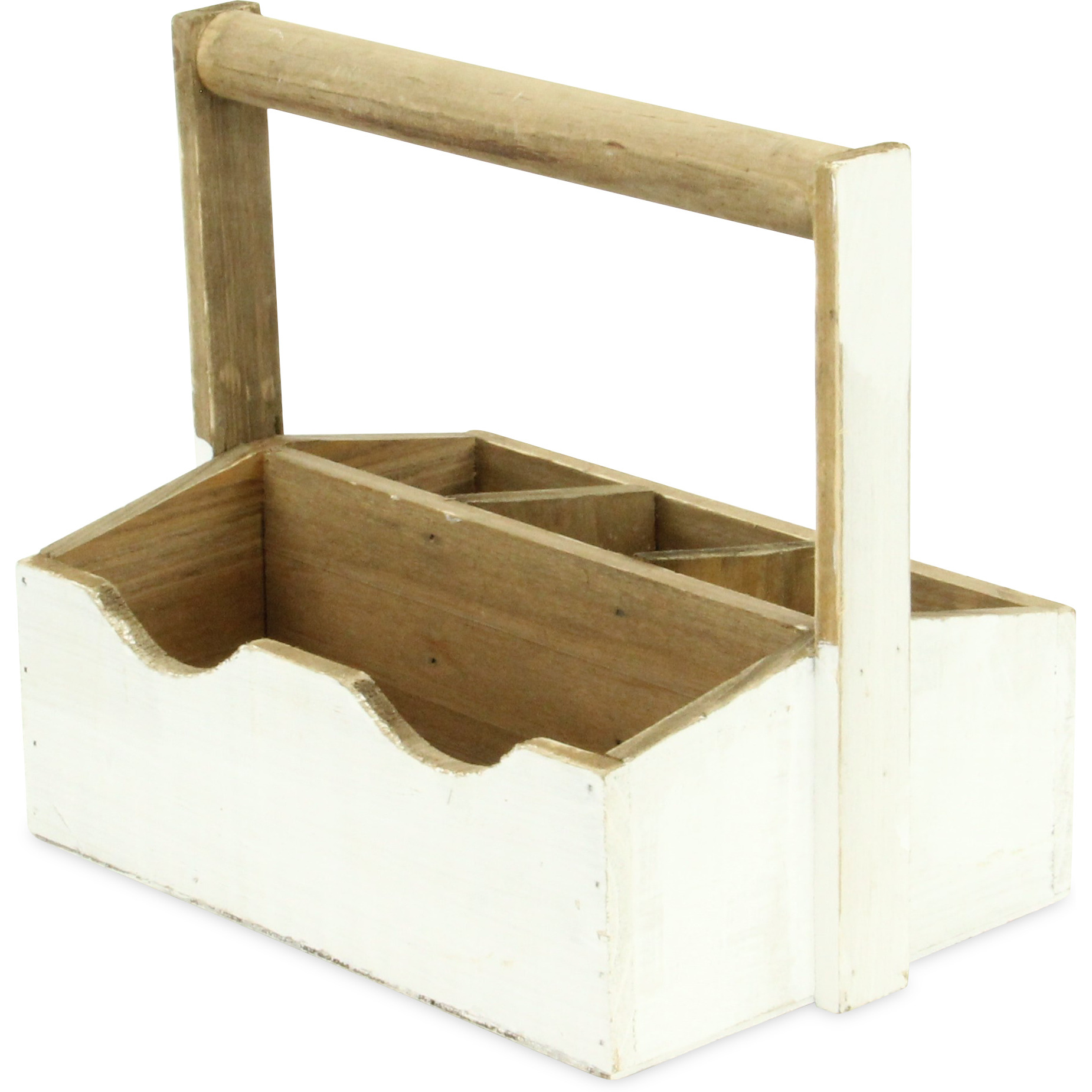 Nicola Wooden Decorative Caddy - White