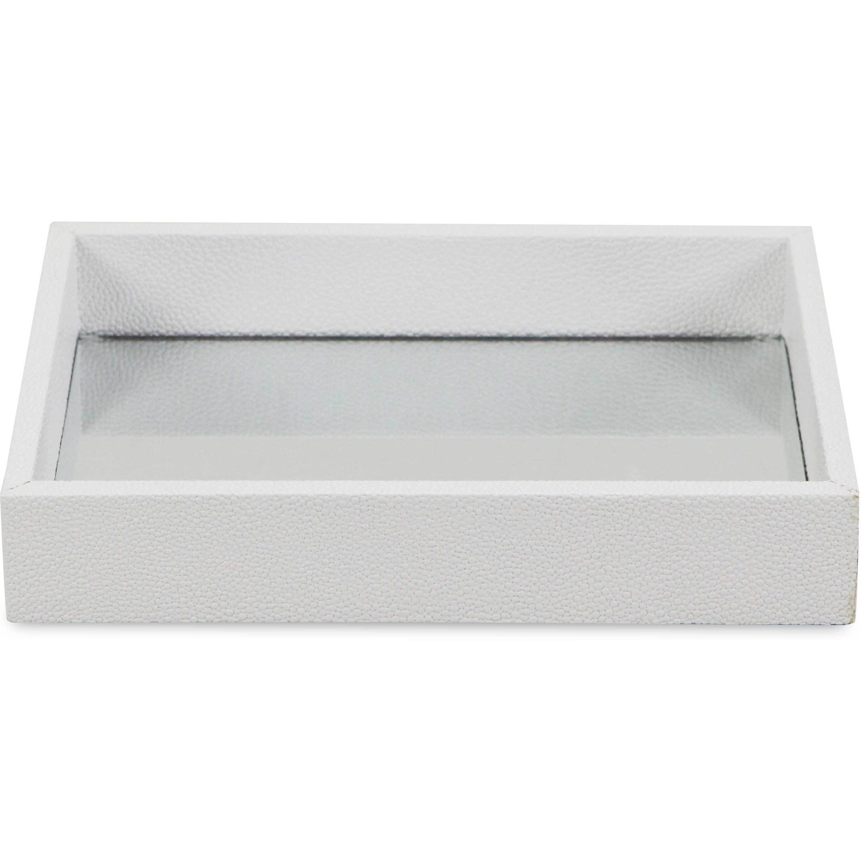 Labai Mini Shagreen Mirror Tray - White