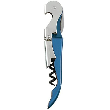 Truetap Metallic Blue Double-Hinged Corkscrew