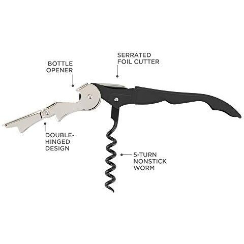 Truetap Metallic Blue Double-Hinged Corkscrew