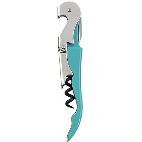 Truetap Teal Double Hinged Waiter's Corkscrew by True