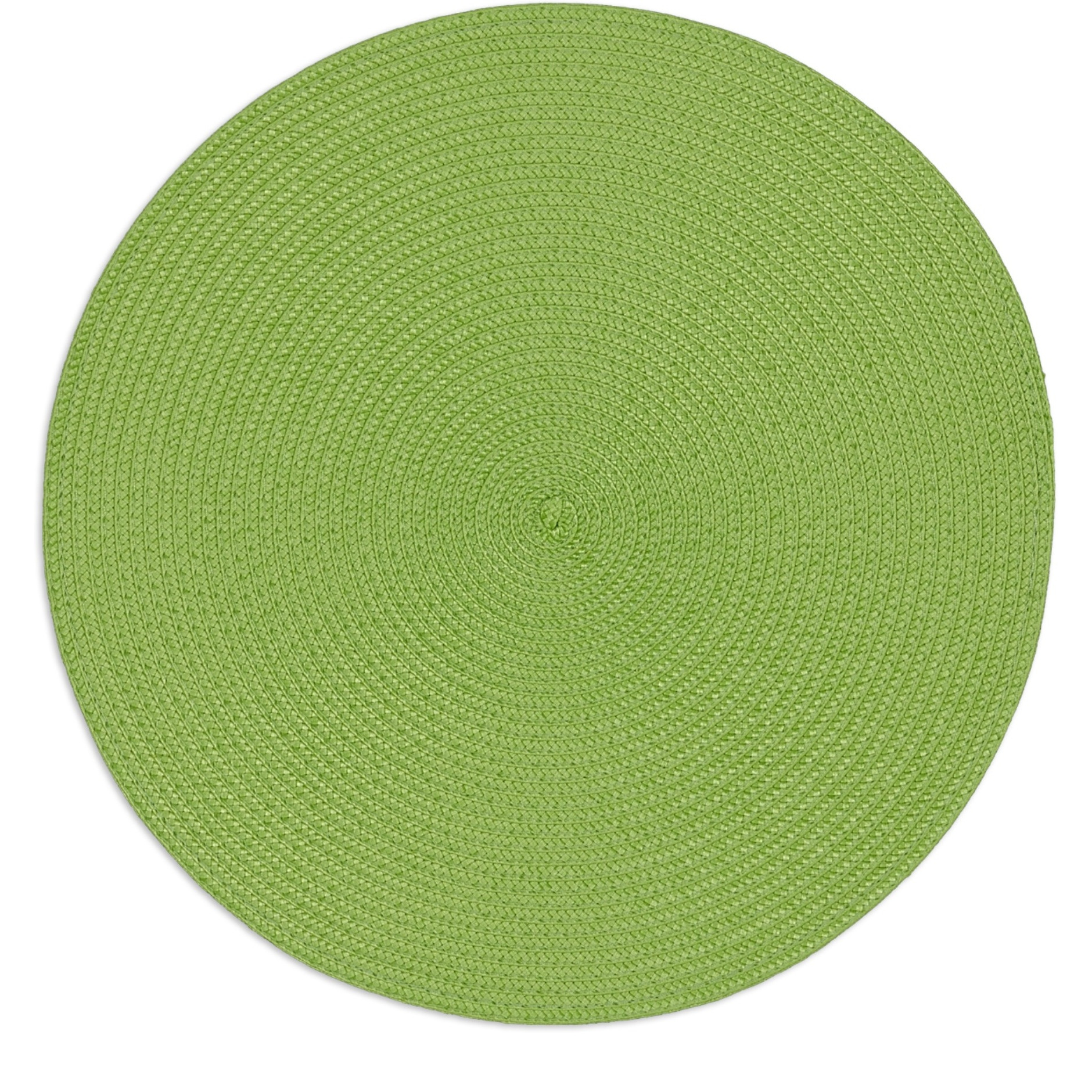 PLACEMAT ROUND WOVEN LIME Set of 6