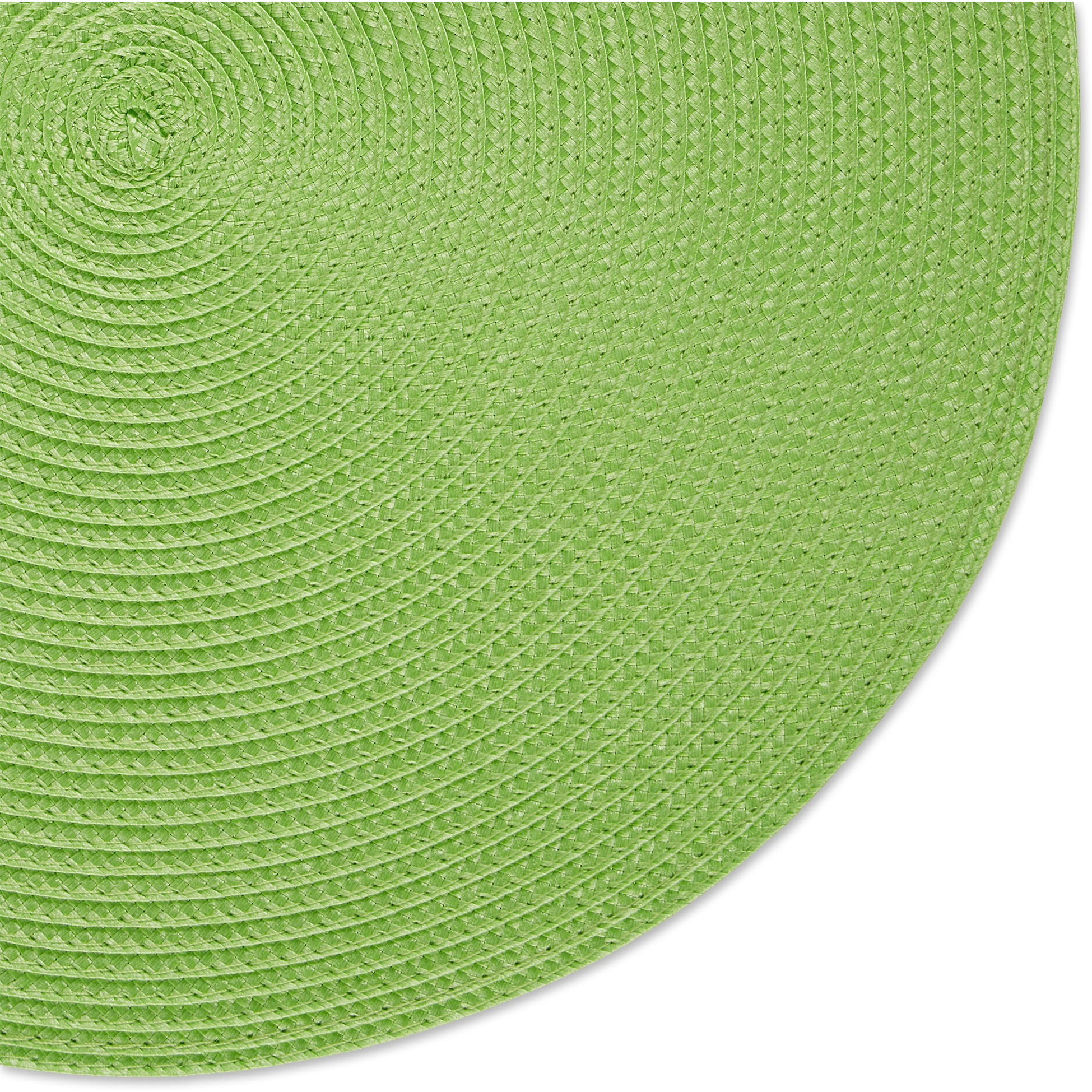 PLACEMAT ROUND WOVEN LIME Set of 6