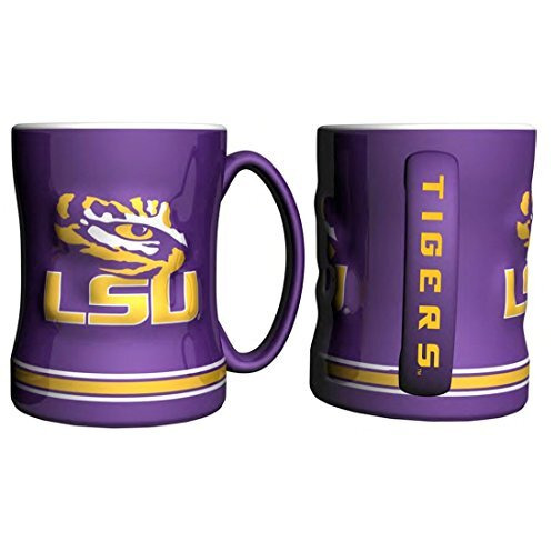 LSU Tigers Coffee Mug - 14oz Sculpted Relief