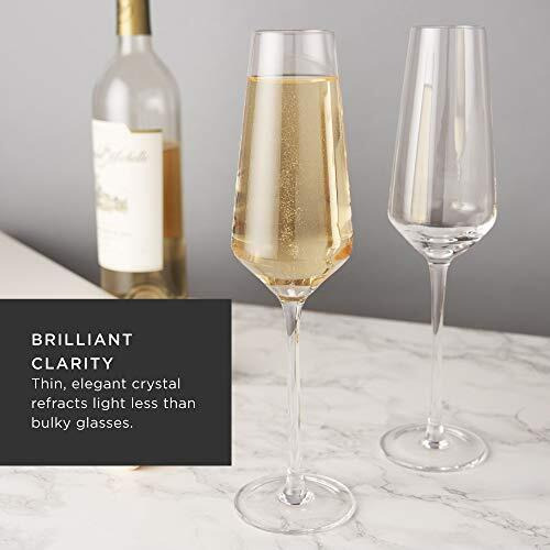 Angled Crystal Champagne Flutes by Viski