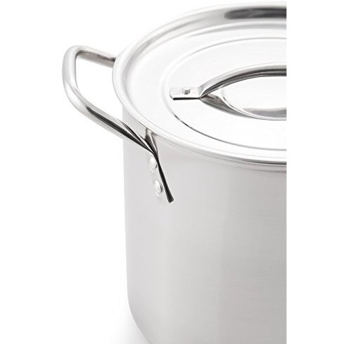 McSunley 6019549 12.25 in. & 20 qt. Stainless Steel Stock Pot&44 Silver