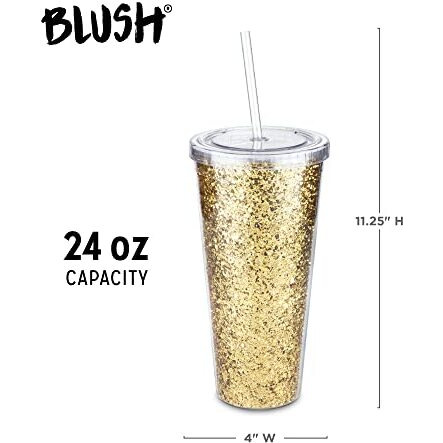 Glam Double Walled Glitter Tumbler by Blush