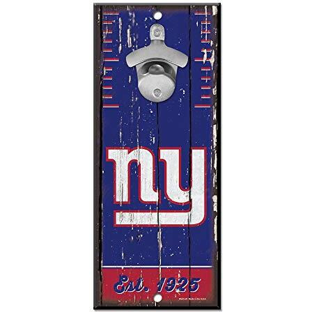 New York Giants Sign Wood 5x11 Bottle Opener