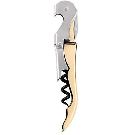 Truetap Gold Double Hinged Waiter's Corkscrew by True