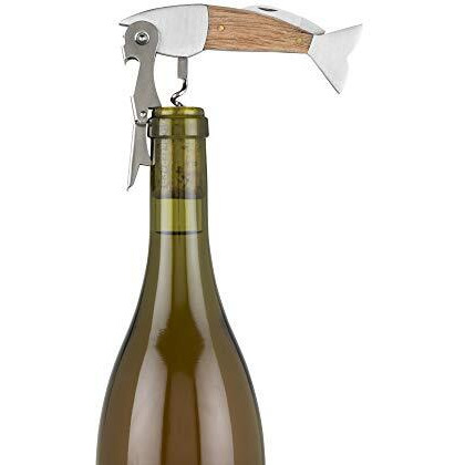 Wood & Stainless Steel Fish Corkscrew by Foster & Rye