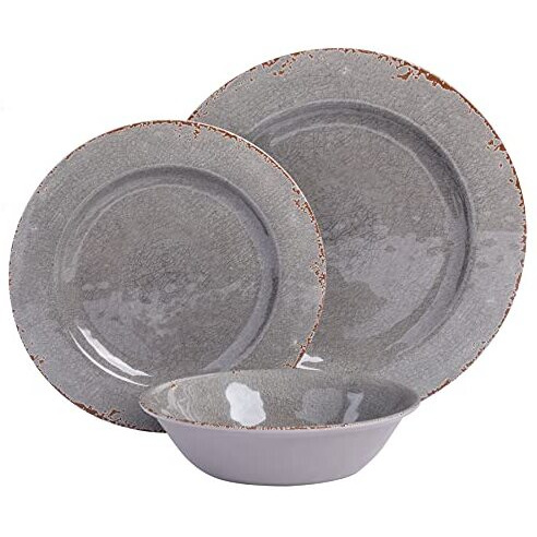 Muana Melamine DW 12pc Grey