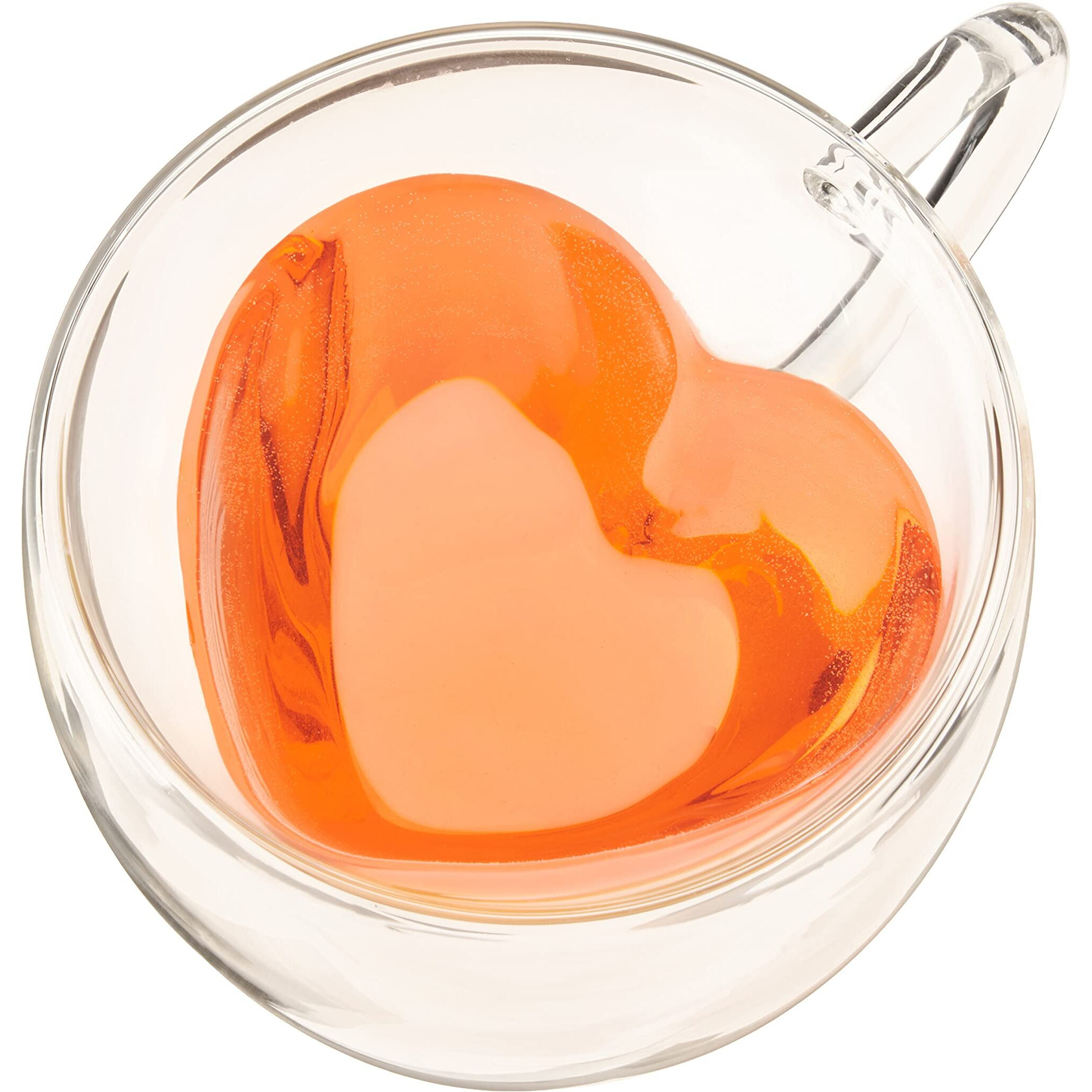 Kendall Heart Double Walled Glass Tea Mug