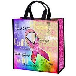 Joann Marrie Designs P2SB2HOPE Polypropylene Hope Print Shopping Bag - Black