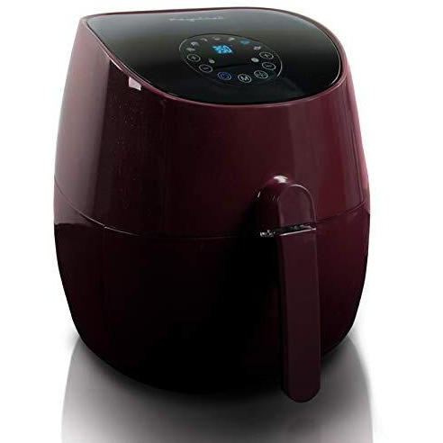 MegaChef 3.5 Quart Airfryer And Multicooker With 7 Pre-Programmed Settings in Burgundy