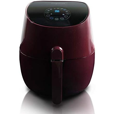 MegaChef 3.5 Quart Airfryer And Multicooker With 7 Pre-Programmed Settings in Burgundy