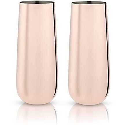 Copper Stemless Champagne Flutes by Viski