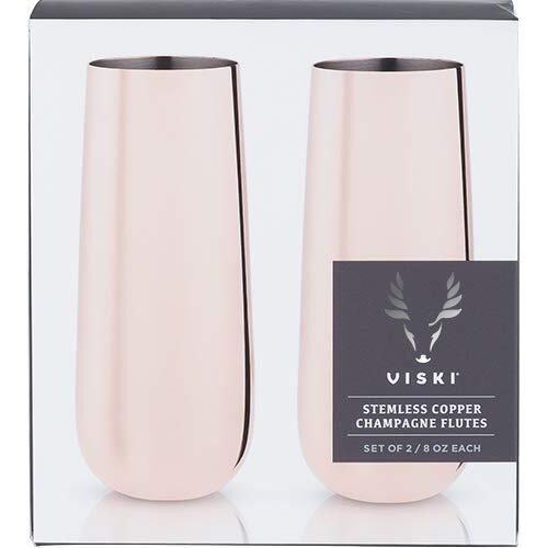 Copper Stemless Champagne Flutes by Viski