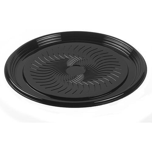 Polar Pak 51600 16 in. Ebony Cater Tray Flat Pete&44 Black - Case of 50