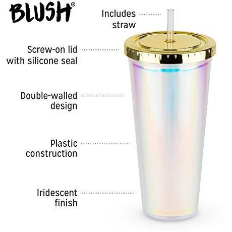 Iridescent Drink Tumbler by Blush