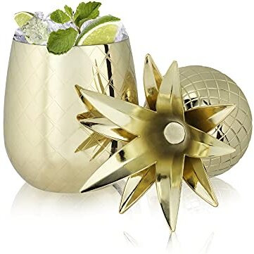 16oz Gold Pineapple Tumbler by Viski