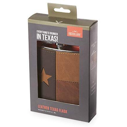 Leather Texas Flask by Foster & Rye