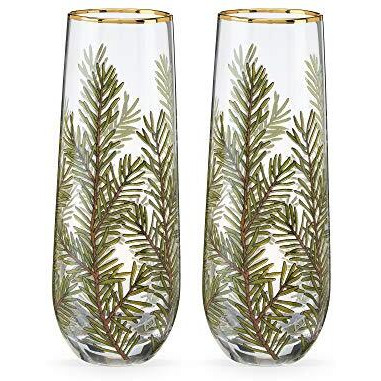 Woodland Stemless Champagne Flute Set by Twine