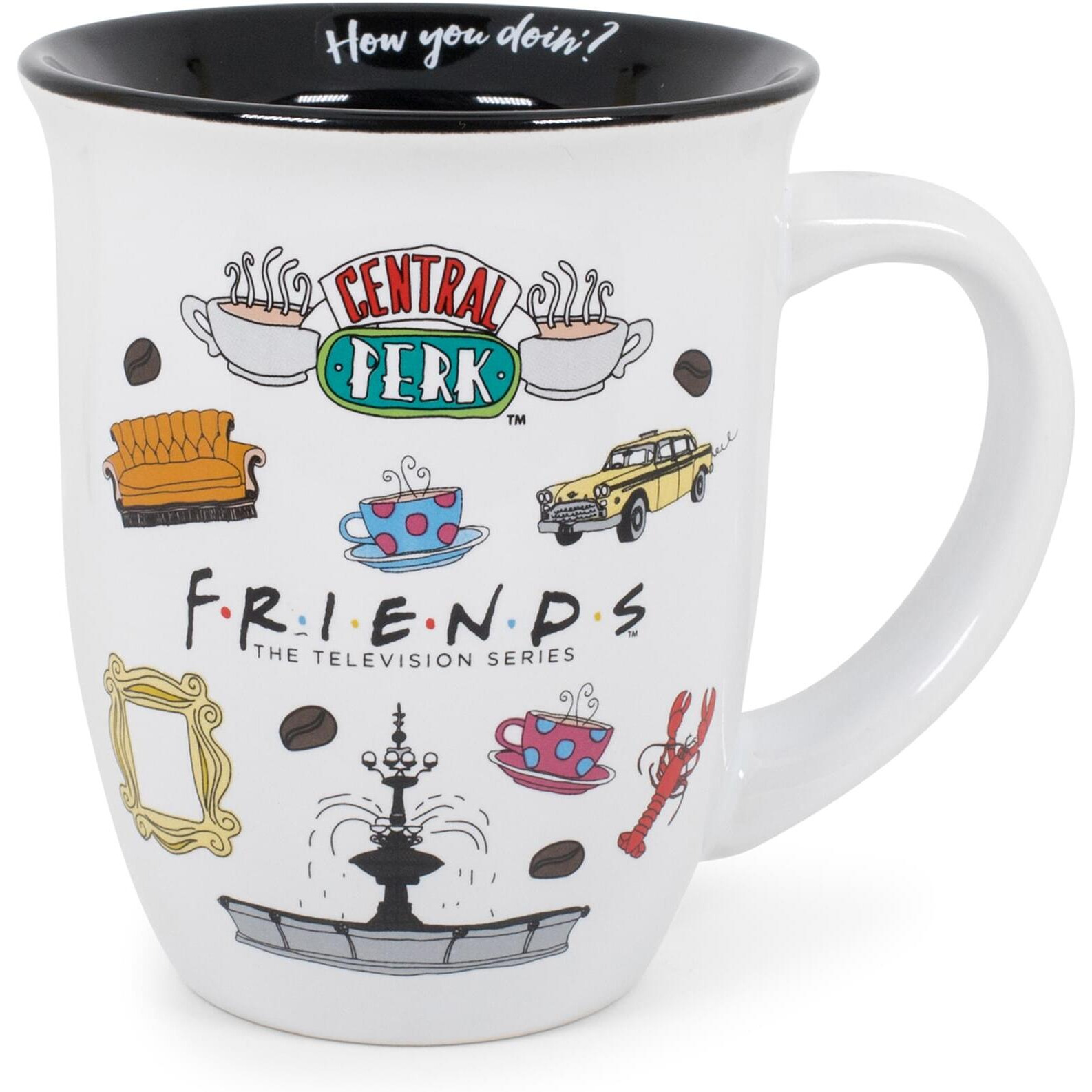 Friends Logo Icon Toss 16oz Wide Rim Ceramic Mug