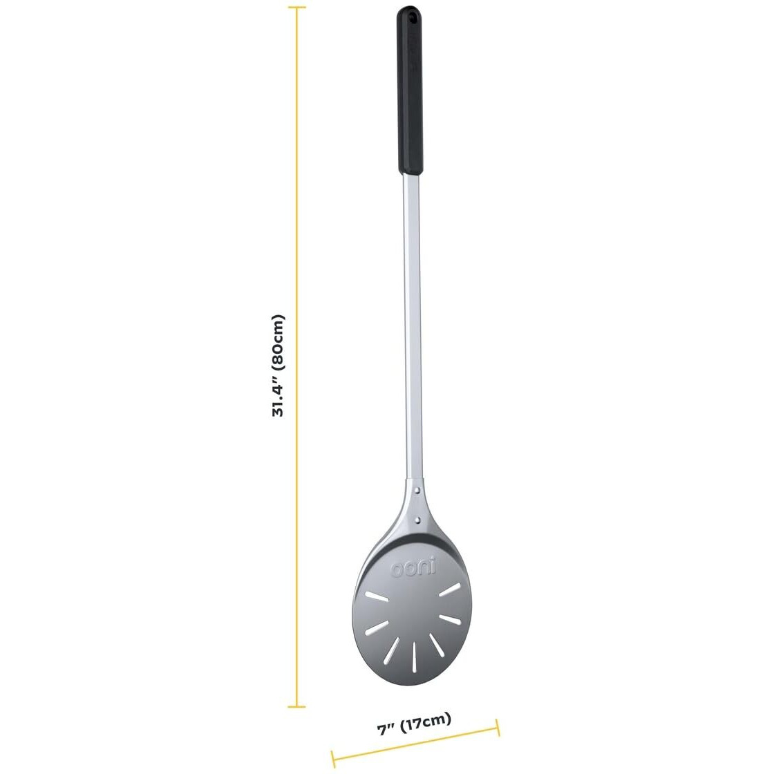 ooni Pizza Turning Peel - 7 Inch Pizza Turning Peel, Sliding Pizza Peel, Perforated Turning Peel, Pizza Turner, Pizza Oven Accessories, Pizza Tools, Long handle Pizza Peel Turner, Lightweight Peel