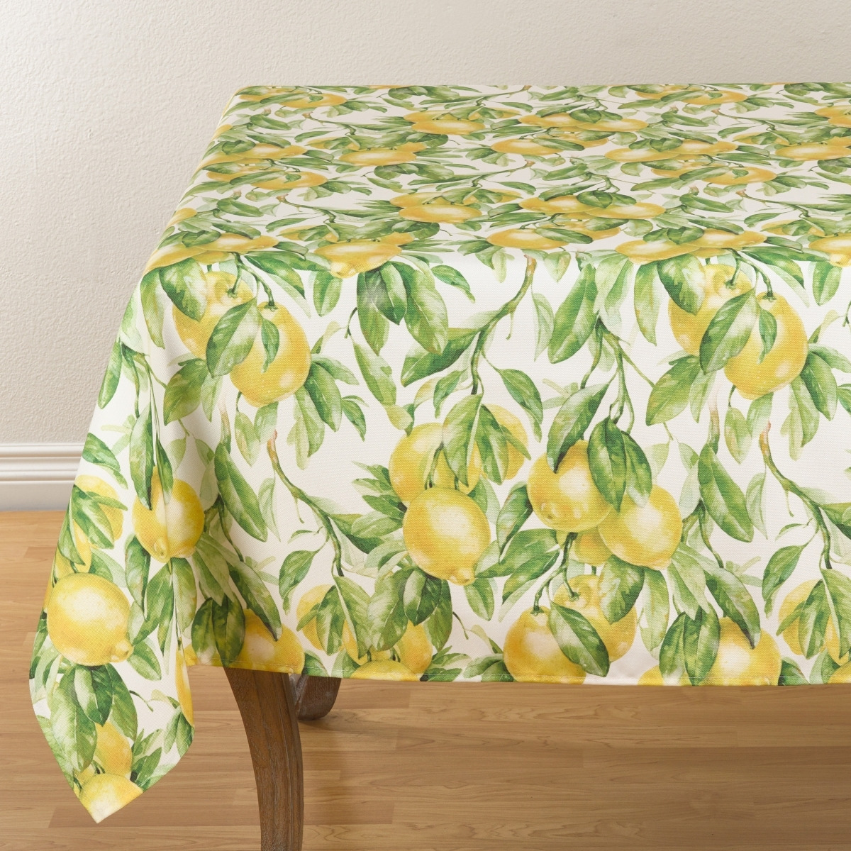 SARO 1528.M65104B 65 x 104 in. Oblong Printed Tablecloth with Lemon Design