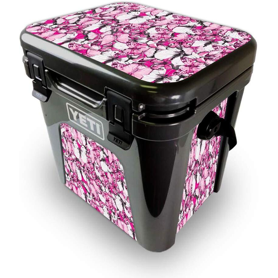 MightySkins YEROAD24-Butterflies Skin for Yeti Roadie 24 Hard cooler - Butterflies